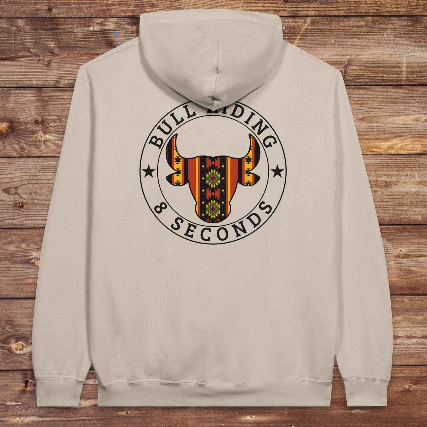 Bull Riding 8 Seconds Back Print Hoodie