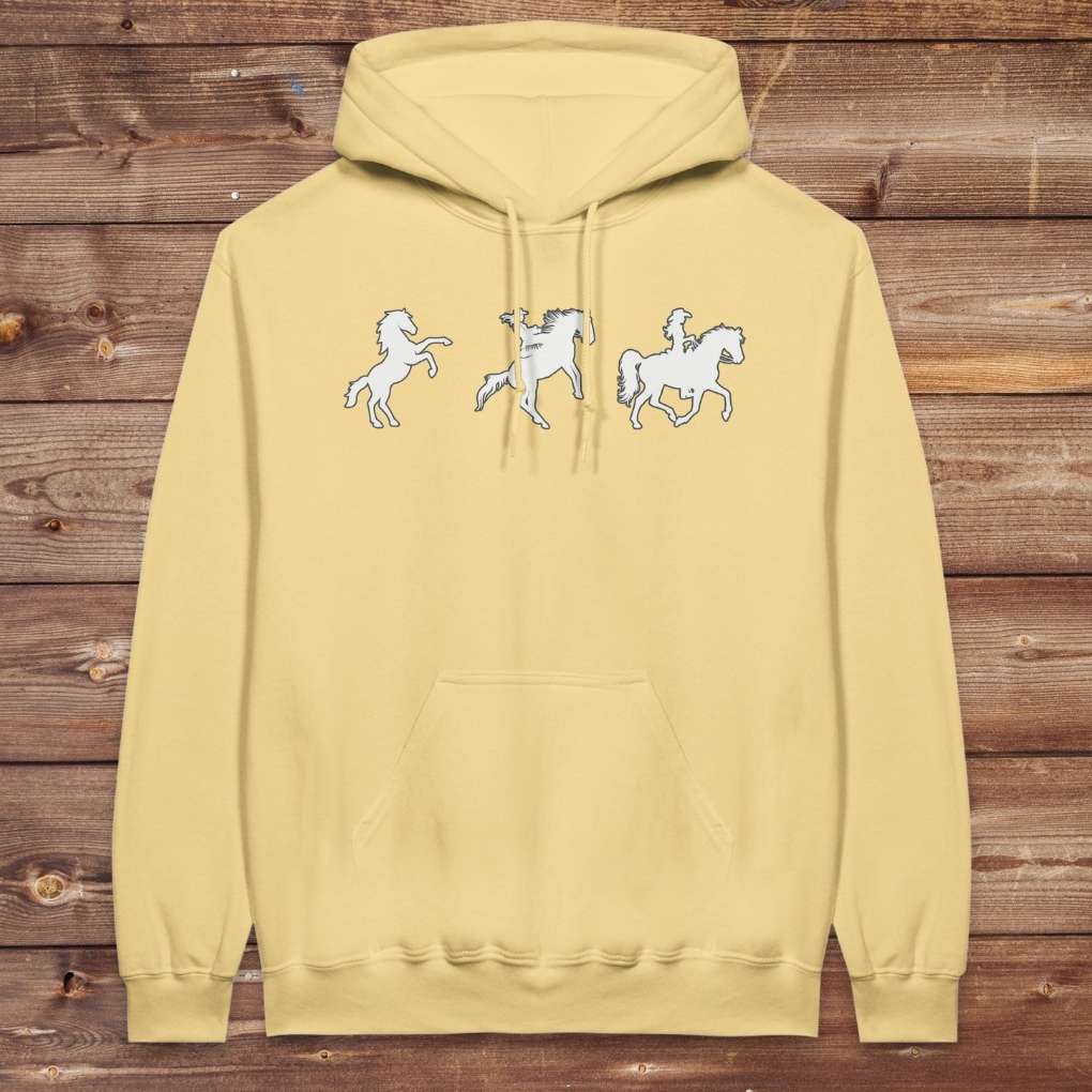 Yellow Evolution of a Cowgirl Hoodie for Horse Lover, Western Style Hoodie, Cowgirl Sweatshirt