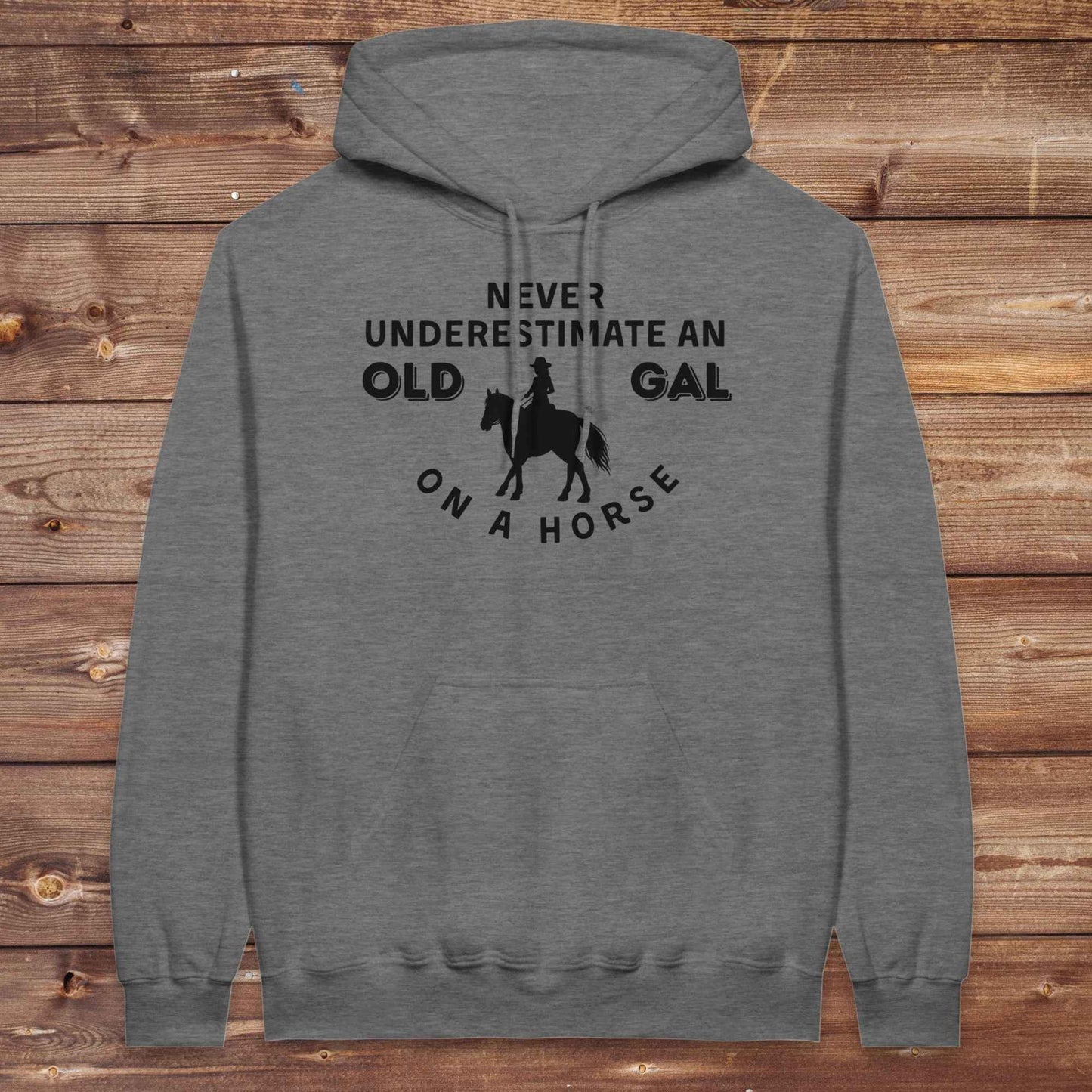 Never Underestimate an Old Gal on a Horse Hoodie