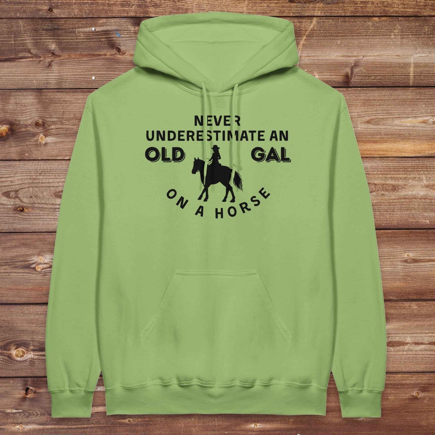 Never Underestimate an Old Gal on a Horse Hoodie