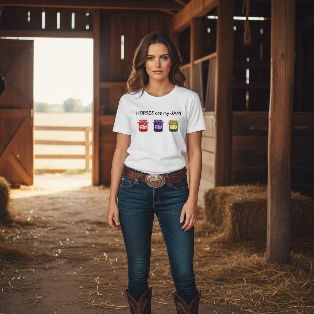 Horses are My Jam Tee, Horse Lover t-shirt cowgirl fashion, western style wear