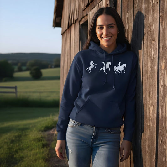 Evolution of a Cowgirl Hoodie, Western design, perfect gift for horse lover and rider
