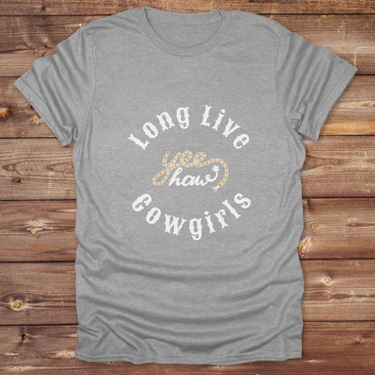 Fun western t-shirt for horse lovers and cowgirls. Western cowgirl graphic tee with horse design. Cowboy humor t-shirt for rodeo and country lovers. Horse lover funny t-shirt with western theme. Country style horse graphic tee for cowboys and cowgirls. Retro style funny western shirt for equestrians. Cute and funny country shirt with horse print. Southern cowgirl funny quote shirt for horse lovers. Long live cowgirls Yee Haw.