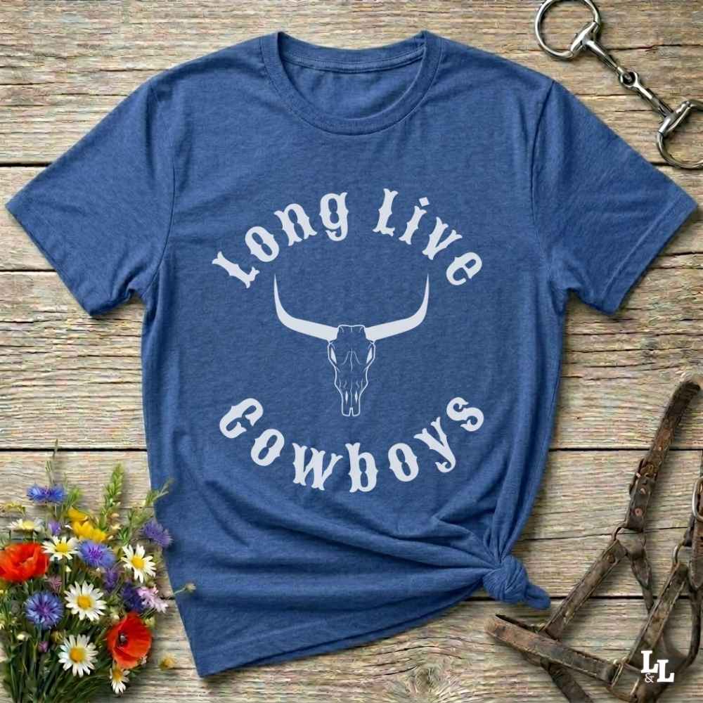 blue Fun western t-shirt for horse lovers and cowgirls. Western cowgirl graphic tee with horse design. Cowboy humor t-shirt for rodeo and country lovers. Horse lover funny t-shirt with western theme. Country style horse graphic tee for cowboys and cowgirls. Retro style funny western shirt for equestrians. Cute and funny country shirt with horse print. Southern cowgirl funny quote shirt for horse lovers. List of Things I Want. Long live Cowboys Longhorn Skull.