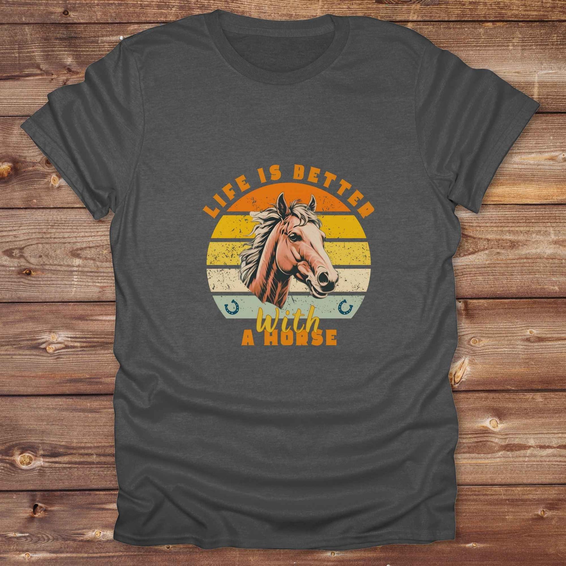 Fun western t-shirt for horse lovers and cowgirls. Western cowgirl graphic tee with horse design. Cowboy humor t-shirt for rodeo and country lovers. Horse lover funny t-shirt with western theme. Country style horse graphic tee for cowboys and cowgirls. Retro style funny western shirt for equestrians. Cute and funny country shirt with horse print. Southern cowgirl funny quote shirt for horse lovers. List of Things I Want. Life is better with a horse.