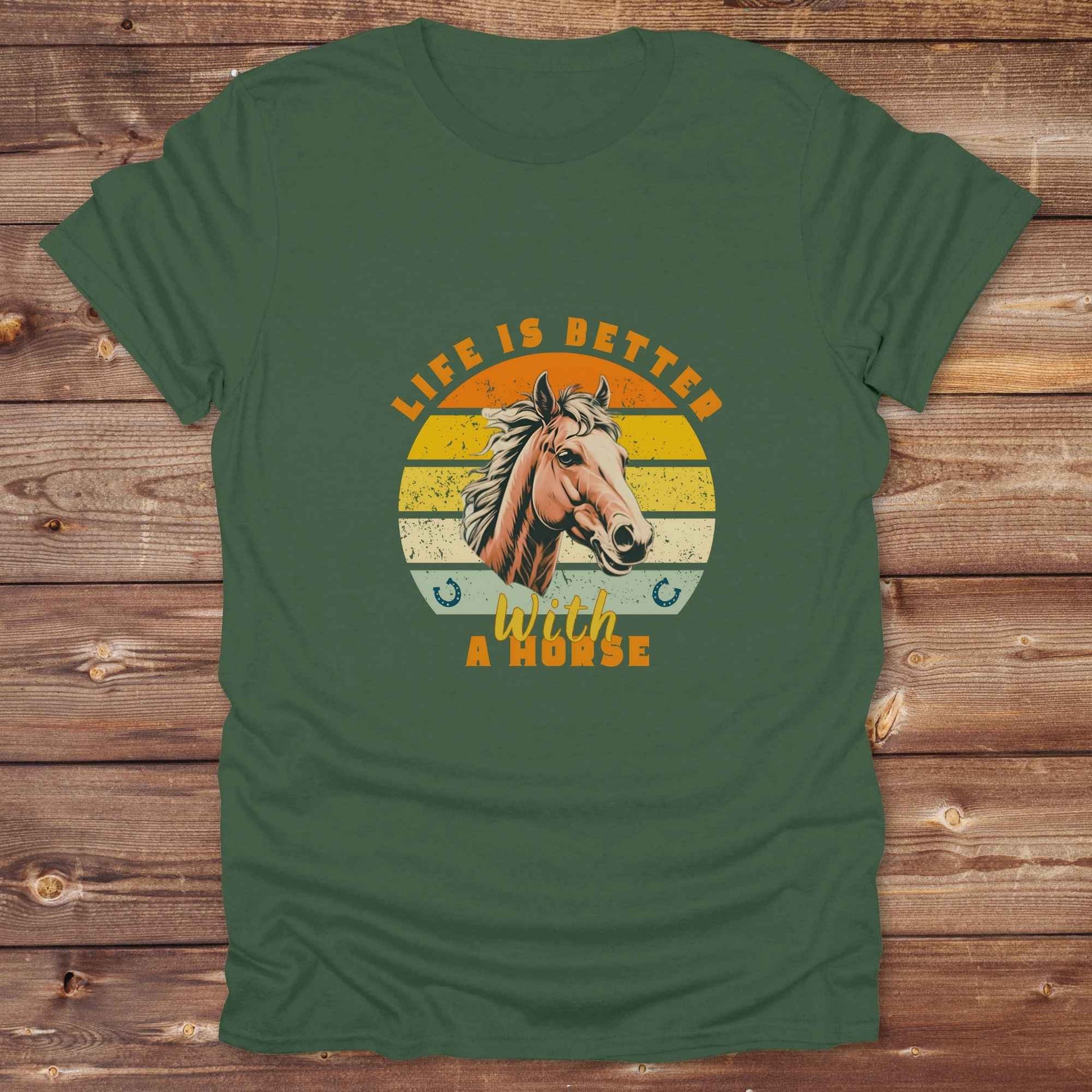 Fun western t-shirt for horse lovers and cowgirls. Western cowgirl graphic tee with horse design. Cowboy humor t-shirt for rodeo and country lovers. Horse lover funny t-shirt with western theme. Country style horse graphic tee for cowboys and cowgirls. Retro style funny western shirt for equestrians. Cute and funny country shirt with horse print. Southern cowgirl funny quote shirt for horse lovers. List of Things I Want. Life is better with a horse.