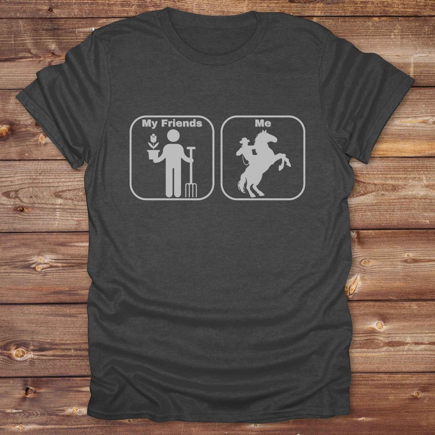 dark heather grey Age Appropriate T-Shirt Funny T-Shirt for Horse Lover, Western Tee Cowgirl Shirt
