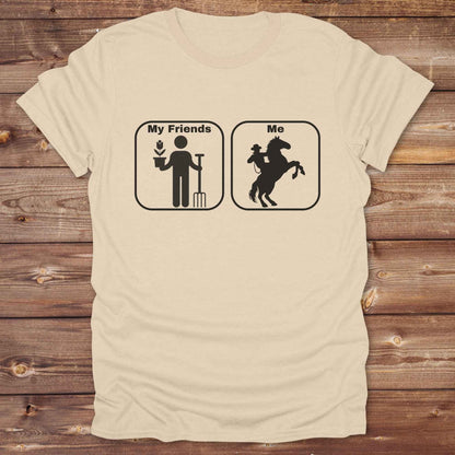 sand beige  Age Appropriate T-Shirt Funny T-Shirt for Horse Lover, Western Tee Cowgirl Shirt