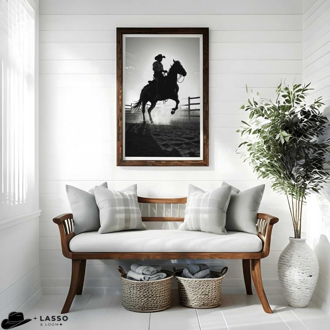 Rearing Horse Silhouette Print