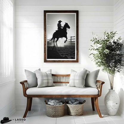 Rearing Horse Silhouette Print