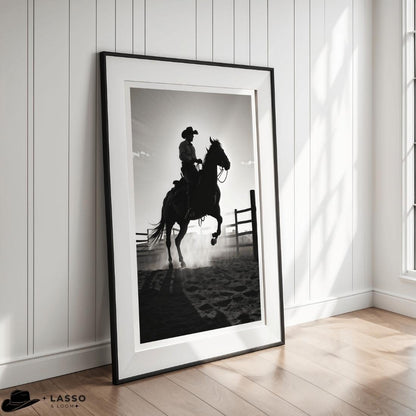 Rearing Horse Silhouette Print