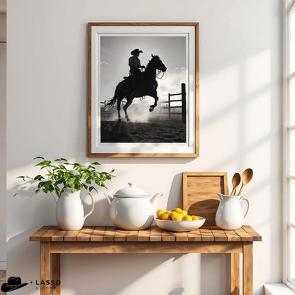 Rearing Horse Silhouette Print