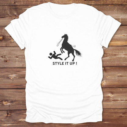 Fun western t-shirt for horse lovers and cowgirls. Western cowgirl graphic tee with horse design. Cowboy humor t-shirt for rodeo and country lovers. Horse lover funny t-shirt with western theme. Country style horse graphic tee for cowboys and cowgirls. Retro style funny western shirt for equestrians. Cute and funny country shirt with horse print. Southern cowgirl funny quote shirt for horse lovers. List of Things I Want. Style it Out