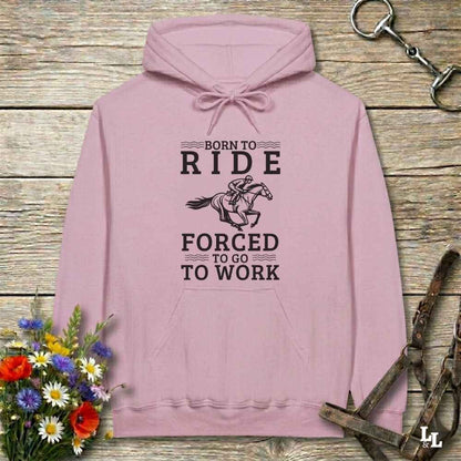 pink born to Ride Hoodie for Horse Lovers, Equestrian Apparel, Barn Wear