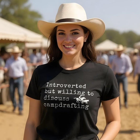 Introverted but willing to discuss Campdrafting T-Shirt