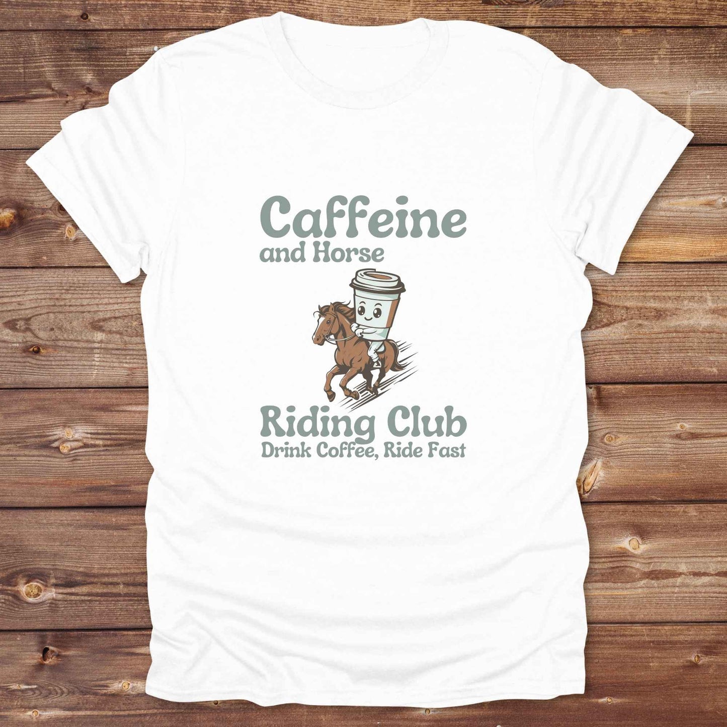 Coffee Cycling Club Horse T-Shirt