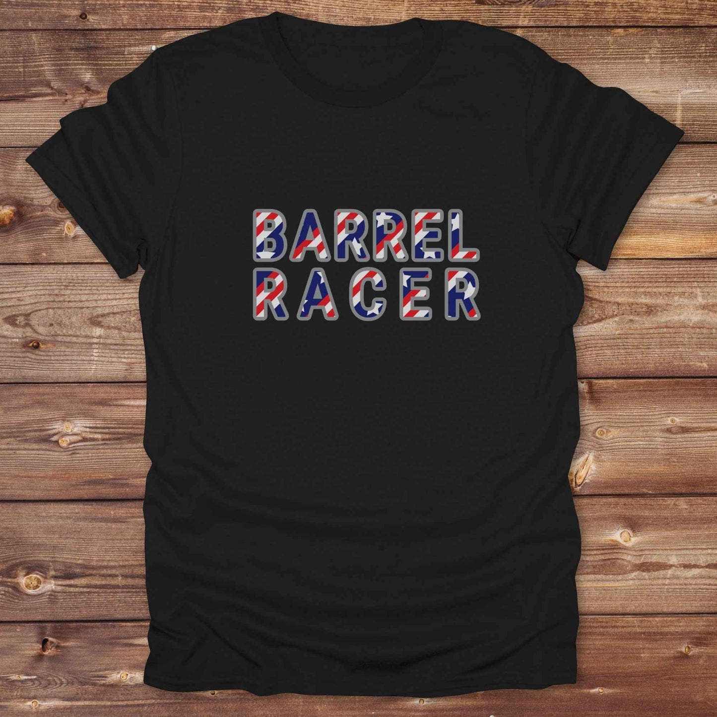 black Barrel Racer T-Shirt, Cowboy Graphic Tee, Western Tees, Horse Lover T-Shirt