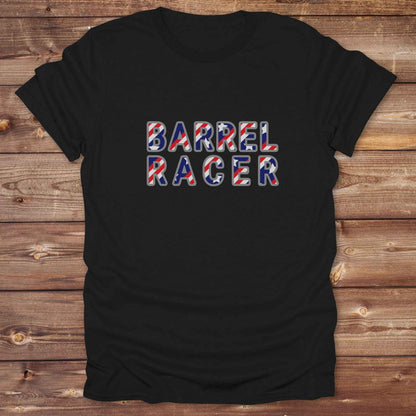 black Barrel Racer T-Shirt, Cowboy Graphic Tee, Western Tees, Horse Lover T-Shirt