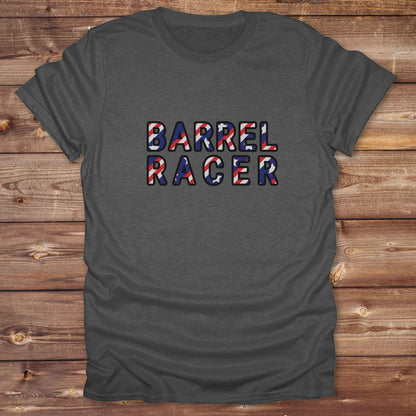 Barrel Racer T-Shirt, Cowboy Graphic Tee, Western Tees, Horse Lover T-Shirt graphite heather grey