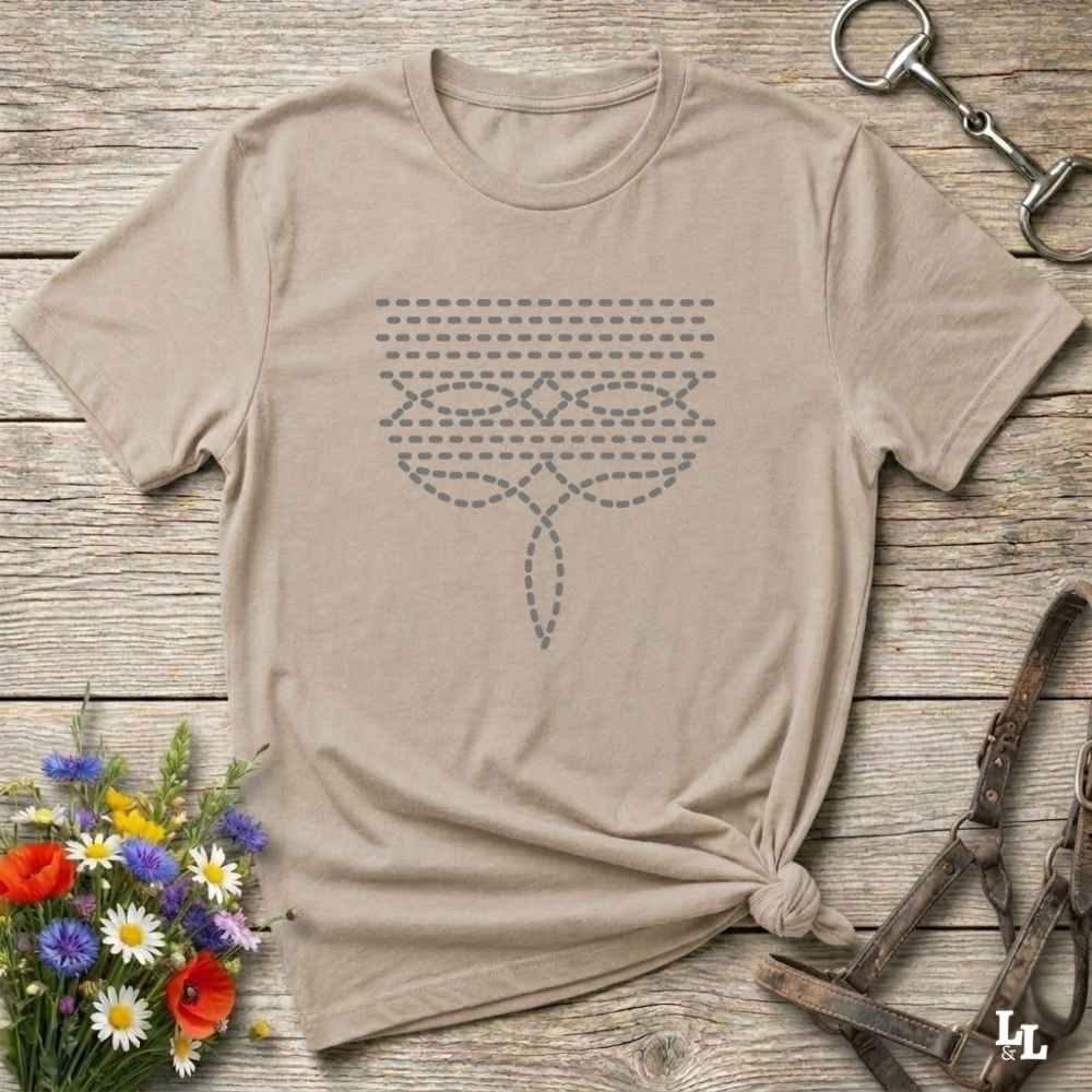 beige  Boot Stitch Shirt, Cowboy Graphic Tee, Western Tees, Equine T-Shirts