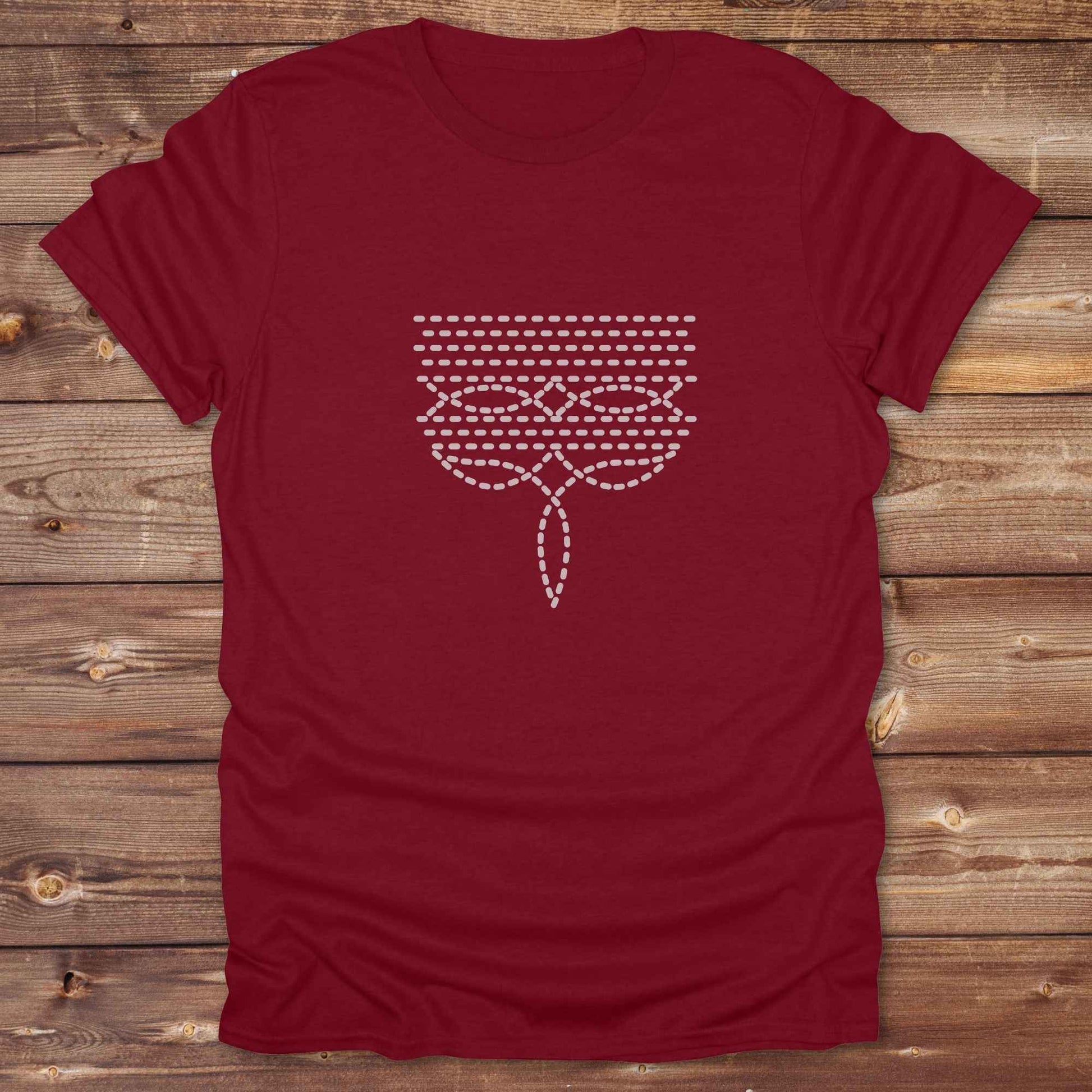 cardinal red Boot Stitch Shirt, Cowboy Graphic Tee, Western Tees, Equine T-Shirts