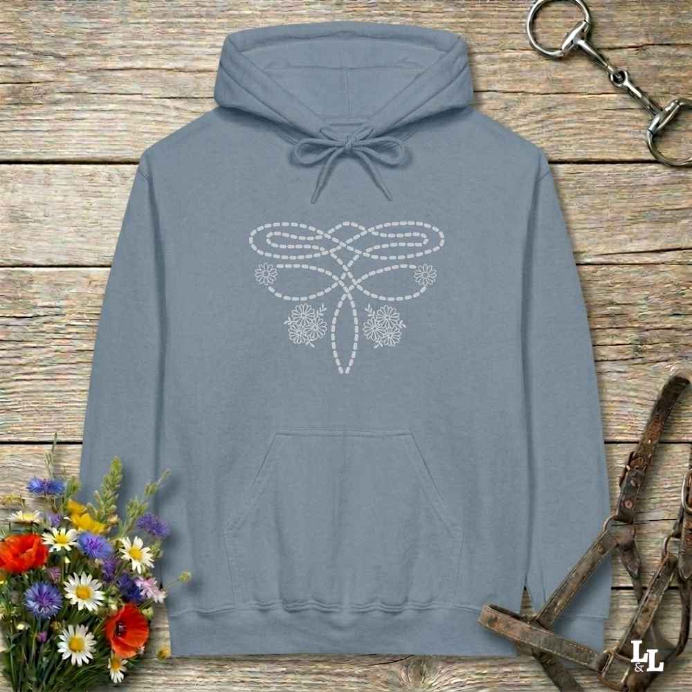 blue Boot Stitch Flower Hoodie, Western Style Hoodies, Cowgirl Hoodies, Horse Lover Hoodies, Cowgirl Sweatshirts