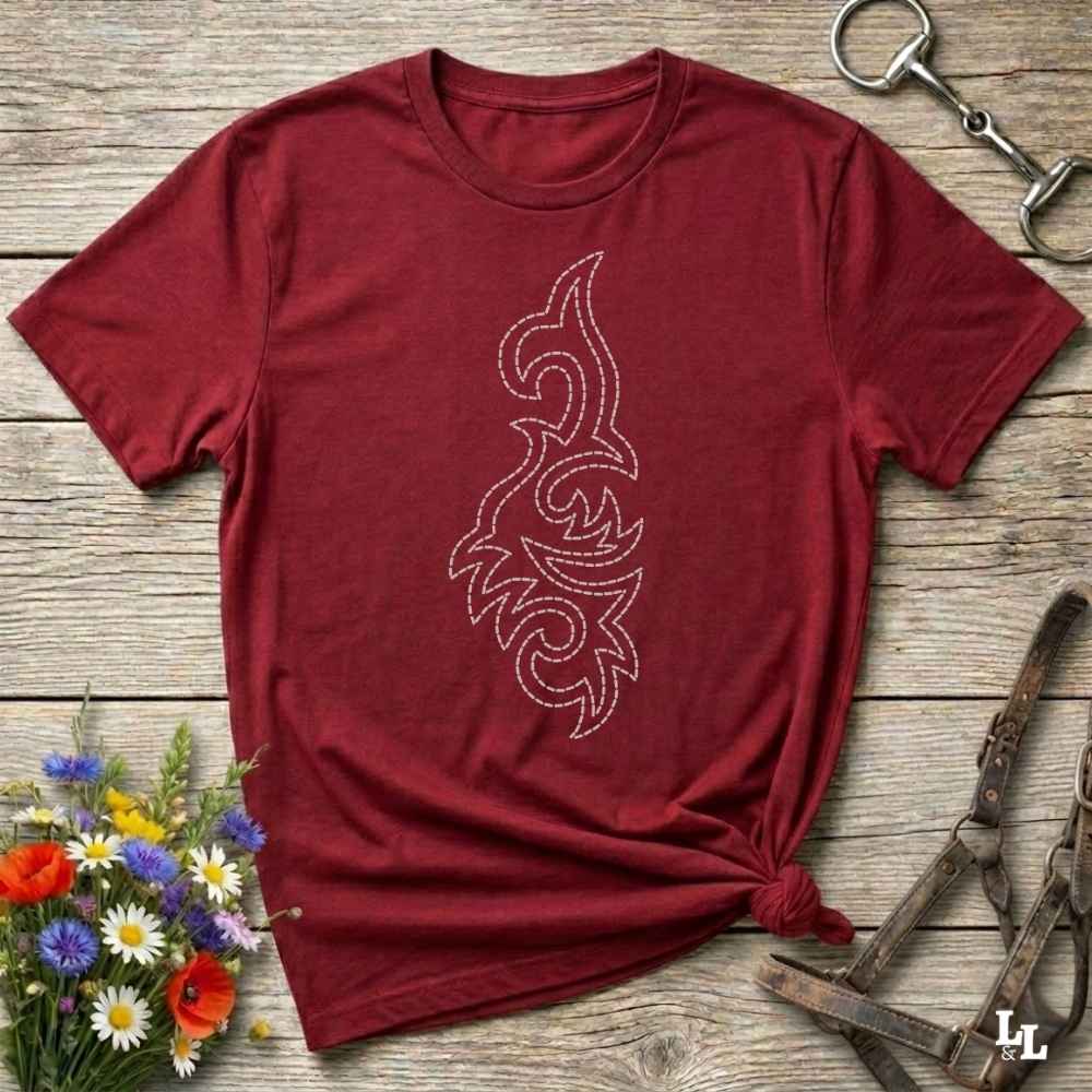 red Boot Stitch Seahorse T-Shirt, Horse T-Shirts, Equine T-Shirts, Western Tees, Cowgirl Graphic Tee