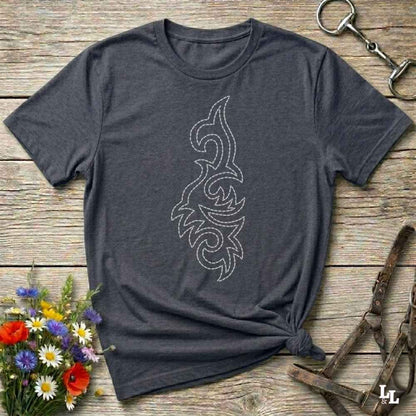gray Boot Stitch Seahorse T-Shirt, Horse T-Shirts, Equine T-Shirts, Western Tees, Cowgirl Graphic Tee