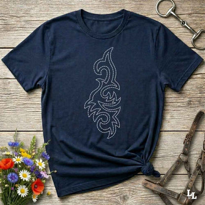 navy blue Boot Stitch Seahorse T-Shirt, Horse T-Shirts, Equine T-Shirts, Western Tees, Cowgirl Graphic Tee