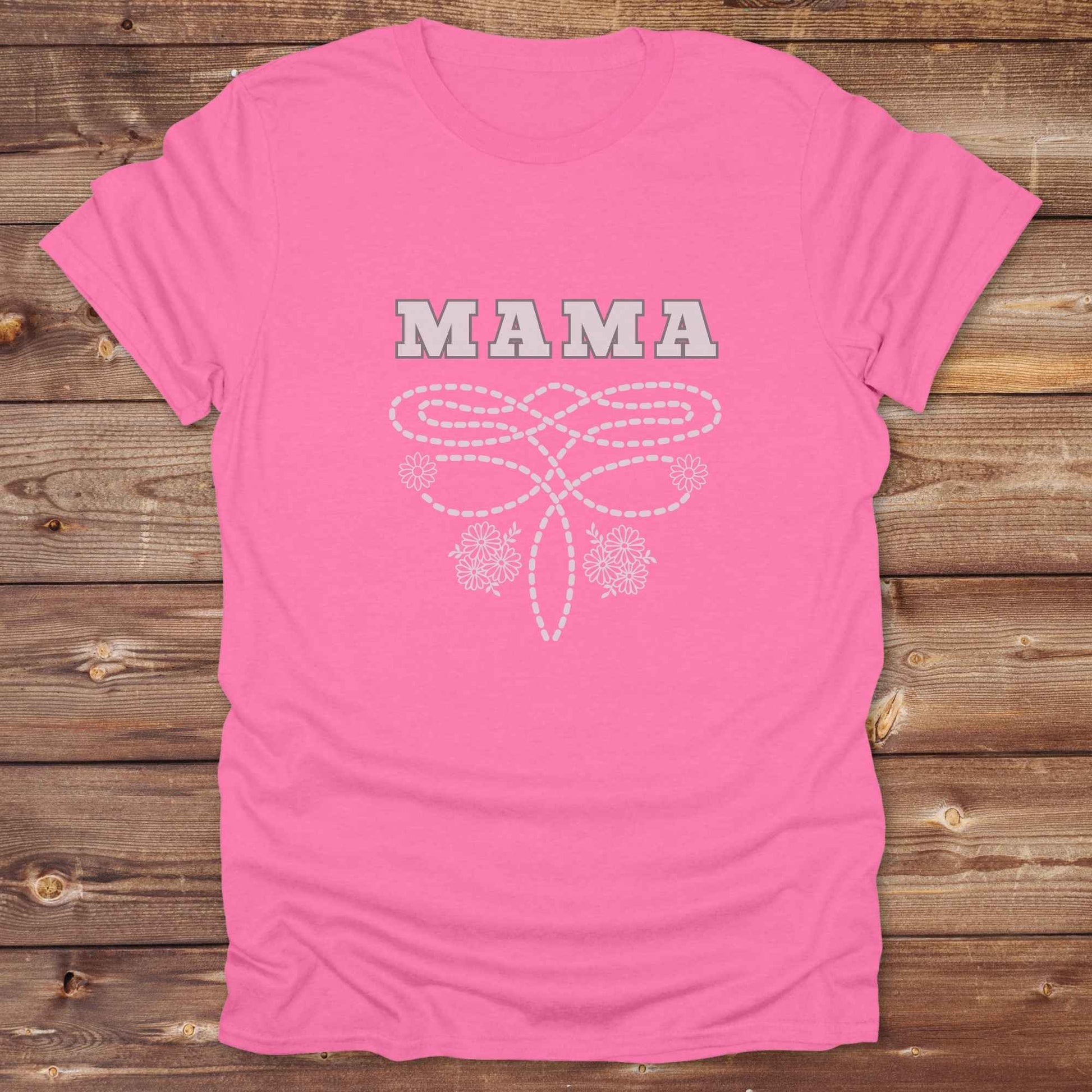 pink azalea Boot Stitch Mama T-Shirt, Cowgirl Shirt, Western Tee, Equine T-Shirts, Cowboy Graphic Tee