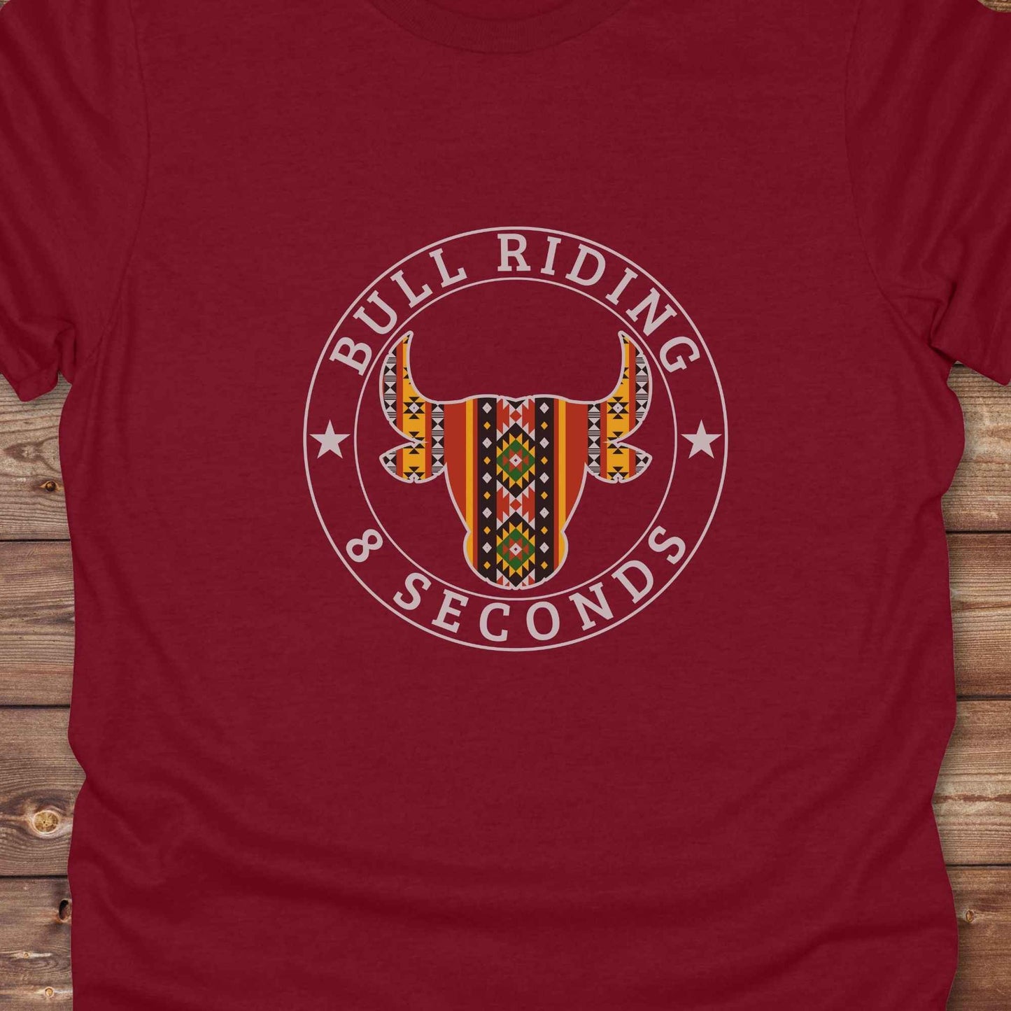 close up Bull Riding 8 Seconds T-Shirt, Cowboy Graphic Tee, Western Tees, Horse T-Shirts