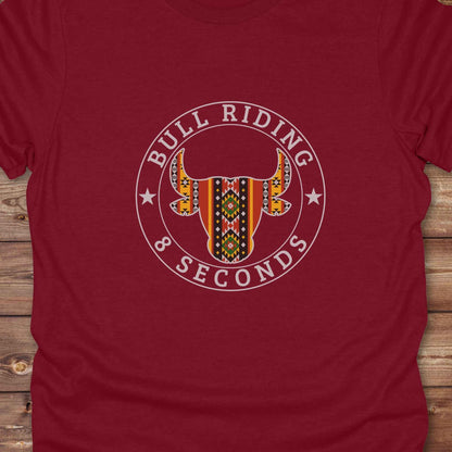 close up Bull Riding 8 Seconds T-Shirt, Cowboy Graphic Tee, Western Tees, Horse T-Shirts