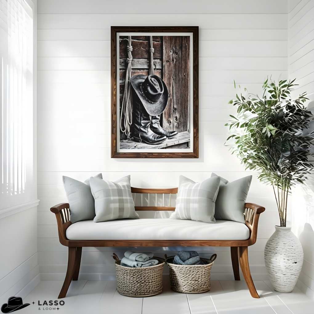Cowboy Hat and Boots Print
