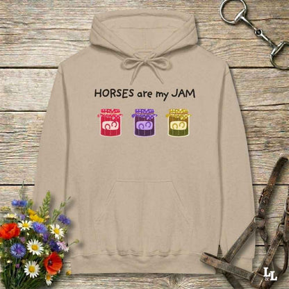 beige Horses are my Jam Hoodie for Horse Lovers, Barn wear for Riders
