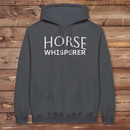 Gray Horse Whisperer Hoodie for Horse Lovers, Barn Apparel for Riders