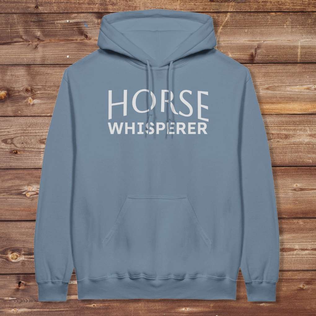 Blue Horse Whisperer Hoodie for Horse Lovers, Barn Apparel for Riders