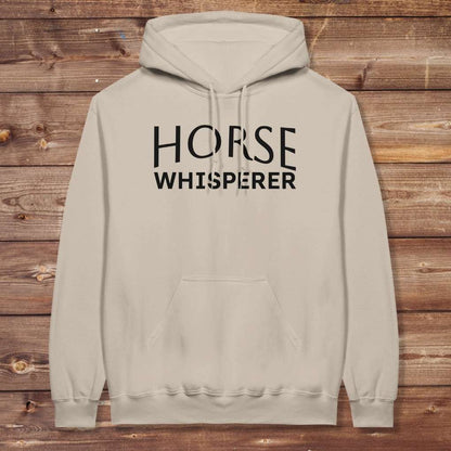 Beige Sand Horse Whisperer Hoodie for Horse Lovers, Barn Apparel for Riders
