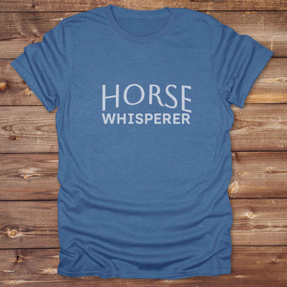 heather royal blue Horse Whisperer T-Shirt, Horse Lover Tee, Western Style Cowgirl Shirt, Equine Riding T-Shirt