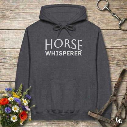 gray Horse Whisperer Hoodie for Horse Lovers, Barn Apparel for Riders
