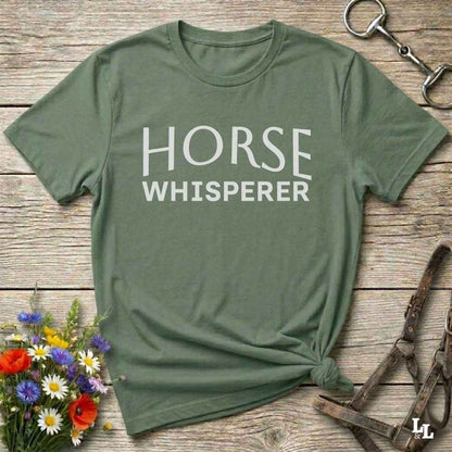 green Horse Whisperer T-Shirt, Horse Lover Tee, Western Style Cowgirl Shirt, Equine Riding T-Shirt