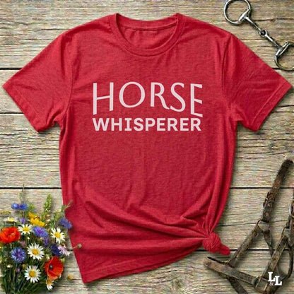 red Horse Whisperer T-Shirt, Horse Lover Tee, Western Style Cowgirl Shirt, Equine Riding T-Shirt