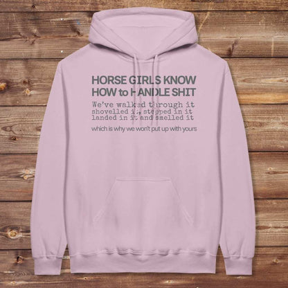 Pink Horse Girls Know Hoodie for Horse Lovers, Barn Apparel for Riders