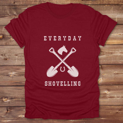 Fun western t-shirt for horse lovers and cowgirls. Western cowgirl graphic tee with horse design. Cowboy humor t-shirt for rodeo and country lovers. Horse lover funny t-shirt with western theme. Country style horse graphic tee for cowboys and cowgirls. Retro style funny western shirt for equestrians. Cute and funny country shirt with horse print. Southern cowgirl funny quote shirt for horse lovers. Everyday shovelling.