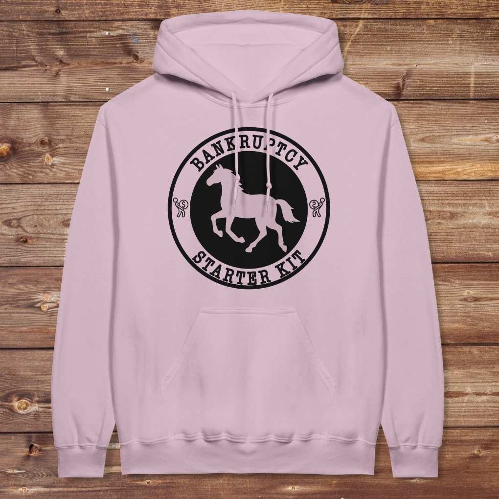 pink Bankruptcy Starter Kit Hoodie for Horse Lovers, Barn Apparel Wear
