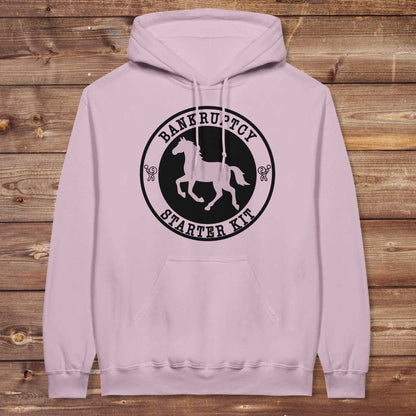 pink Bankruptcy Starter Kit Hoodie for Horse Lovers, Barn Apparel Wear