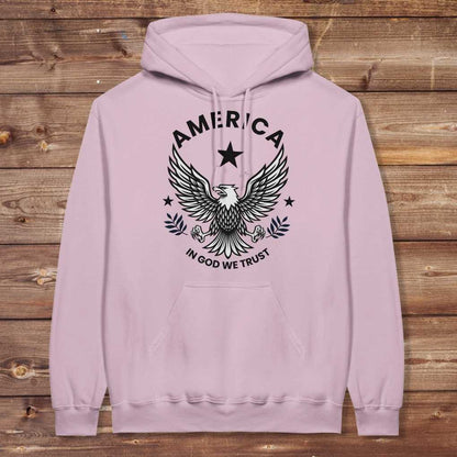 Pink America Eagle Hoodie for Horse Lovers, Western Style Hoodie, Barn Apparel