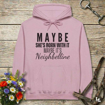 pink  Neighbelline Hoodie for Horse Riders, Barn Apparel, Cowgirl Sweatshirt