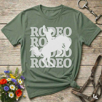 green  Rodeo T-Shirt for Horse Lovers, Cowboy Shirt Western Tee, Equestrian Apparel