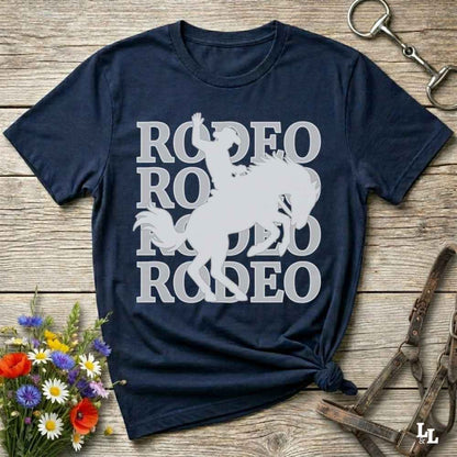 navy blue  Rodeo T-Shirt for Horse Lovers, Cowboy Shirt Western Tee, Equestrian Apparel