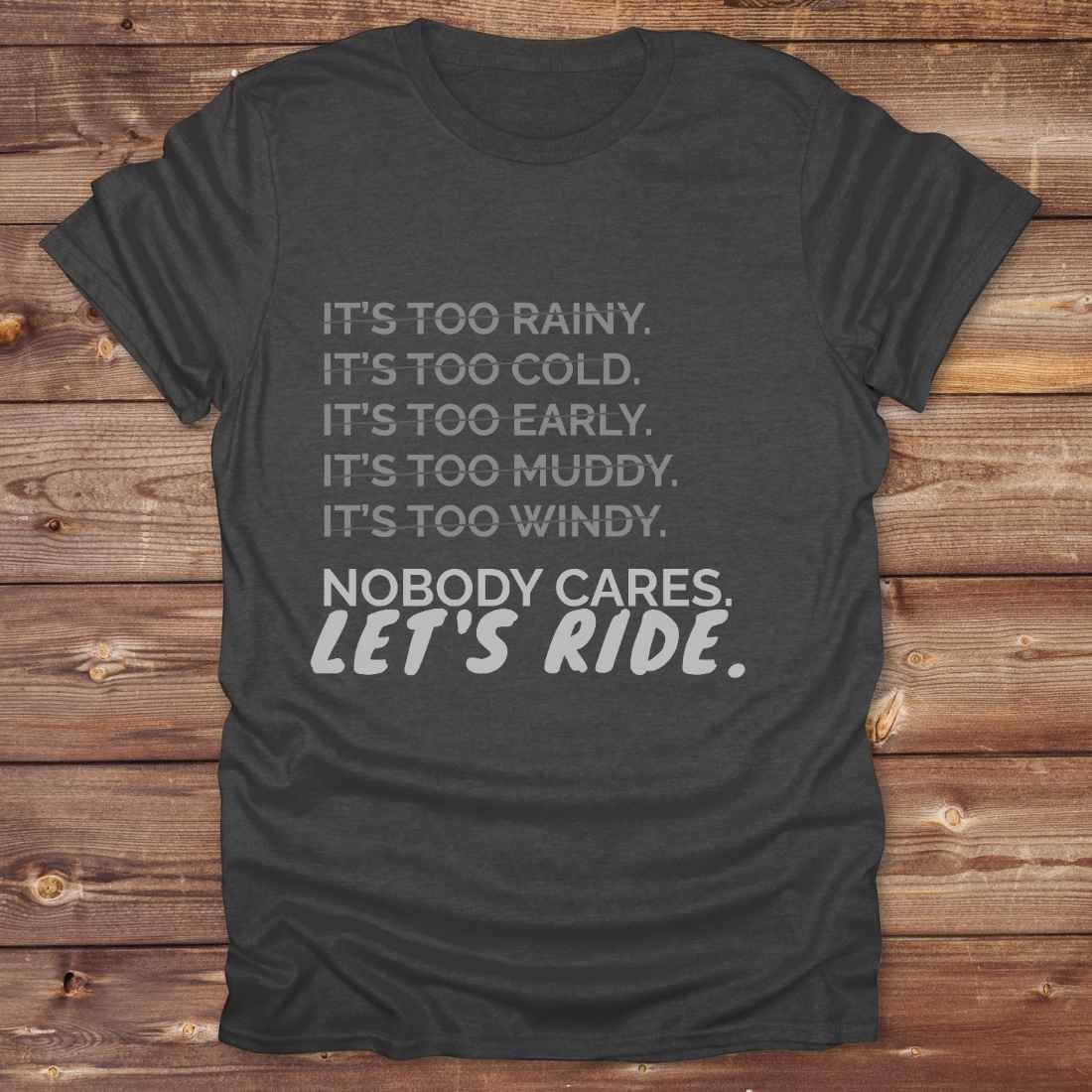dark heather grey Let's Ride T-Shirt Barn Essential Tee for Horse Riders, Equestrian Apparel
